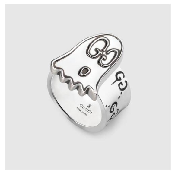 New Authentic GUCCI GHOST GG Sterling Silver Ring - Picture 11 of 11